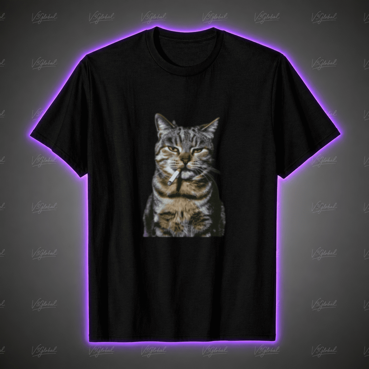 cat cigarette shirt Funny Meme Cat Smoking Cat Lovers Men Women T-Shirt muscle tanks Cat Smoking Cigarette T-Shirt