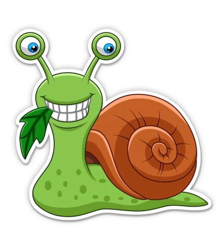 Funny Snail - 8" Vinyl Sticker - For Car Laptop I-Pad - Waterproof ...