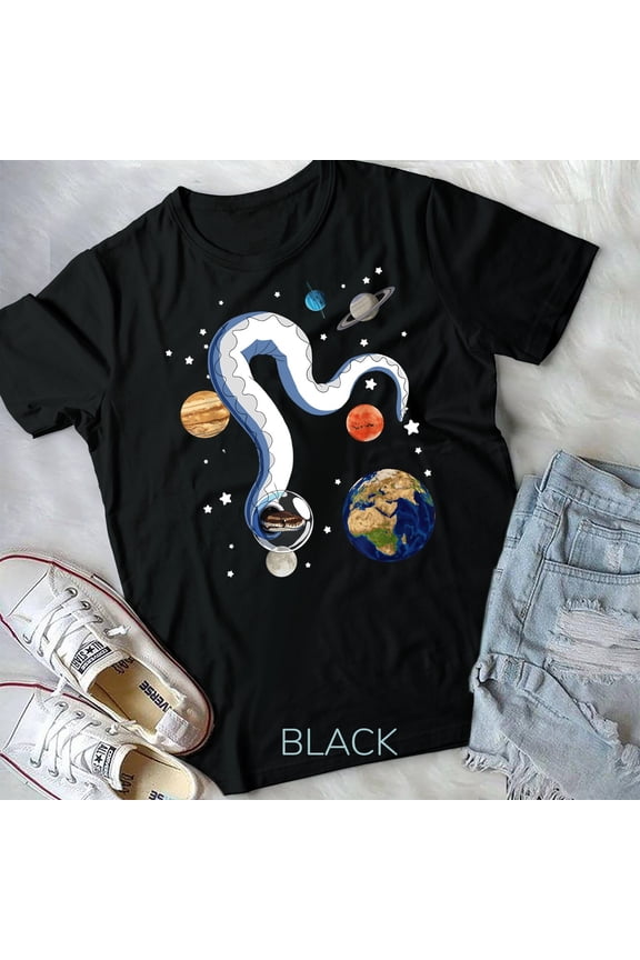 Funny Snake Astronaut In Space Ball Python Unisex T-shirt
