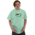 thumbnail image 1 of Funny Snorkel Shark Chase Beach Day Men's Graphic T Shirt Tees Brisco Brands S, 1 of 6