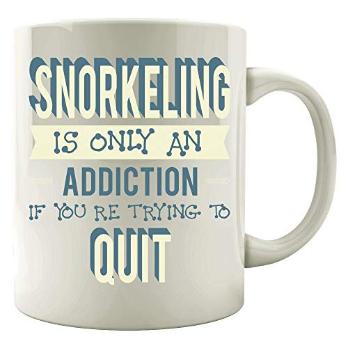 Funny Snorkeling 11 oz Coffee Mug - Diving Mask White Ceramic Gift