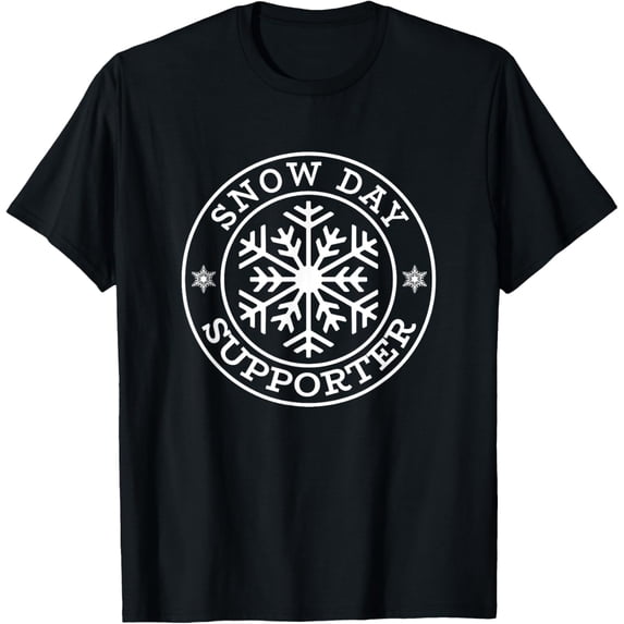 Funny Snow Day Supporter Teacher Student Winter Snowflake T-Shirt