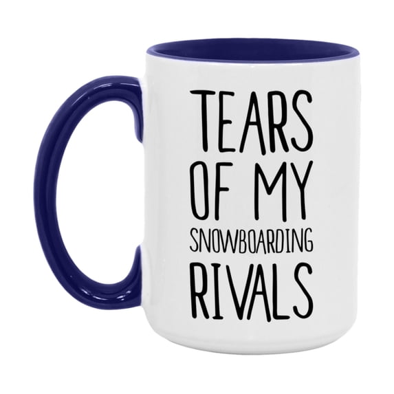 Funny Snowboarding Mug, Tears Of My Snowboarding Rivals, 11Oz Or 15Oz Coffee Cup