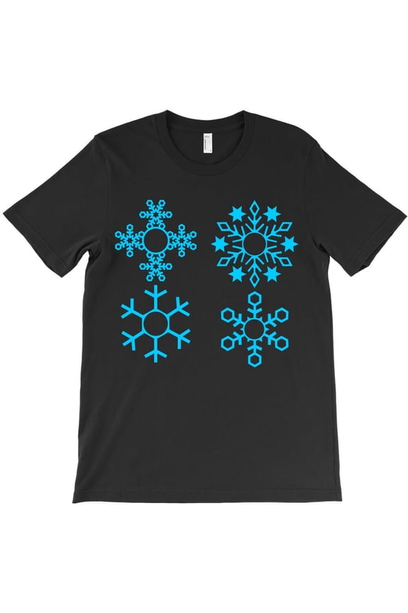 Funny Snowflakes Winter Holiday Christmas Graphic - Premium Fabric, H8222 Unisex T-Shirt, Up to 5XL Available