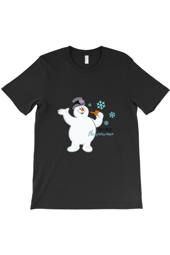 Funny Snowman Christmas Holiday Animation Graphic T-Shirt - Soft Touch G3355, Up to 5XL