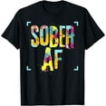 thumbnail image 1 of Funny Sobriety gift 12 Step Program Gift Sober AF T-Shirt, 1 of 3
