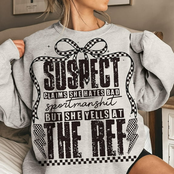 Funny Soccer Cheer Sweatshirt, Trendy Soccer Mom Sweatshirt, Soccer Mom Shirt, Coquette Checkered Soccer Sweatshirt