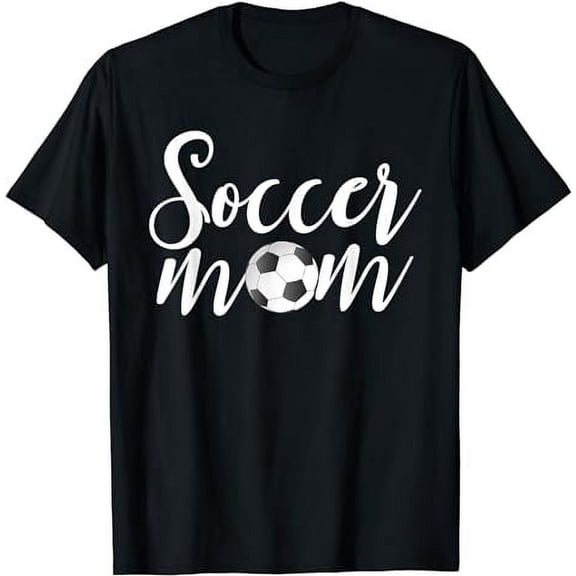 Funny Soccer Mom Script Graphic for Women Casual Short Sleeve T-Shirt