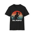 thumbnail image 1 of Funny Social Distancing Cat Sunset Men Women T-shirt, 1 of 7