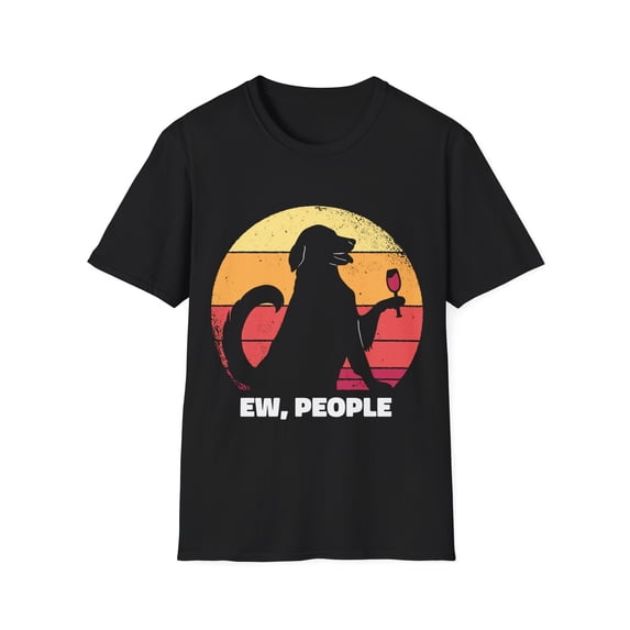 Funny Social Distancing Dog Sunset Men Women T-shirt