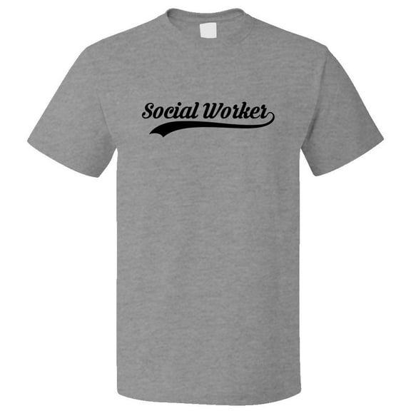 Funny Social Worker Retro Old School T shirt Tee Gift