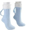 thumbnail image 1 of Funny Socks Beer Drinking Socks for Women - 3D Knit Socks for Christmas （Blue）, 1 of 1
