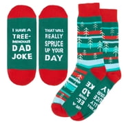 FunnyFeet Christmas Mid-Calf Socks for Men, Men Red Multicolor