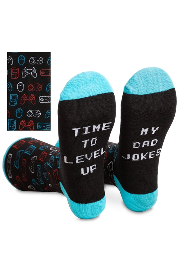 Black Video Game Controllers Mid-Calf Dress Socks