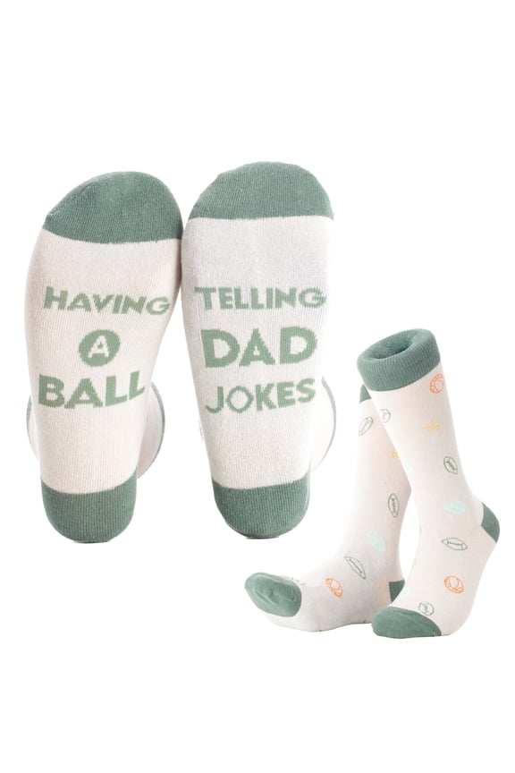 Funny Sports Themed Socks with Dad Joke for Men