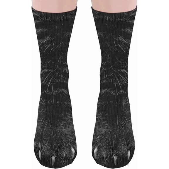Funny Socks for Men Women Teens - Fun Animal Cat Paws Socks 3D White Elephant Novelty Gifts for Dad Husband Cute Funky Crazy Socks - Valentine's Christmas Gag Gifts Stocking Stuffers