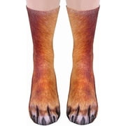 Funny Socks for Men Women Teens - Fun Animal Dog Paws Socks 3D White Elephant Novelty Gifts for Dad Husband Cute Funky Crazy Socks - Valentine's Christmas Gag G