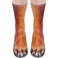 thumbnail image 1 of Funny Socks for Men Women Teens - Fun Animal Dog Paws Socks 3D White Elephant Novelty Gifts for Dad Husband Cute Funky Crazy Socks - Valentine's Christmas Gag Gifts Stocking Stuffers, 1 of 7