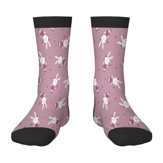 Funny Socks Princess Bunny Children's Novelty Casual Crew Socks Design for Boys Girls Gift