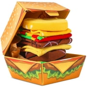 CANTUSTIME Funny Socks for Man Funny Hamburger Socks Box Novelty Man Socks Valentine's Day Gifts for Men (2 Pairs,M)