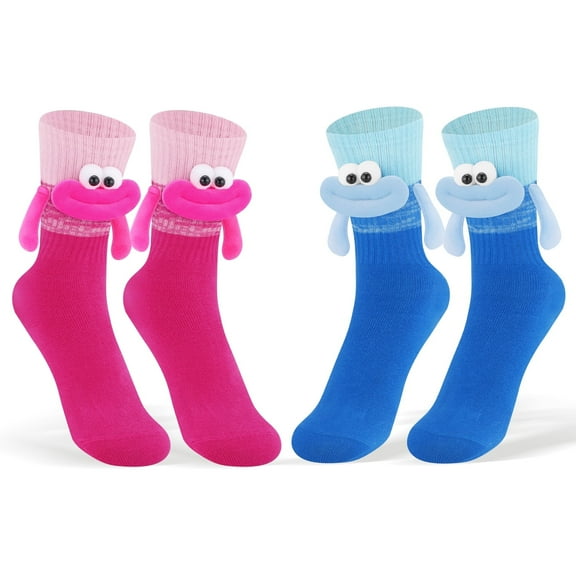 Funny Holding Hands Socks for Women Men Teens Couples Best Friends -Cute Crazy Novelty Silly 3D Cartoon Socks -Valentines Anniversary Birthday Fun Gag Gifts Ideas Christmas Stocking Stuffers