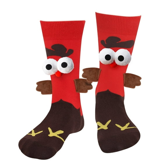 Funny Redchicken Socks for Men Women Teen Boys -Cute Novelty Crazy Silly Cool 3D Animal Socks Gift for Chicken Lovers - Fathers Valentines Birthday Fun Gift Ideas Christmas Stocking Stuffers