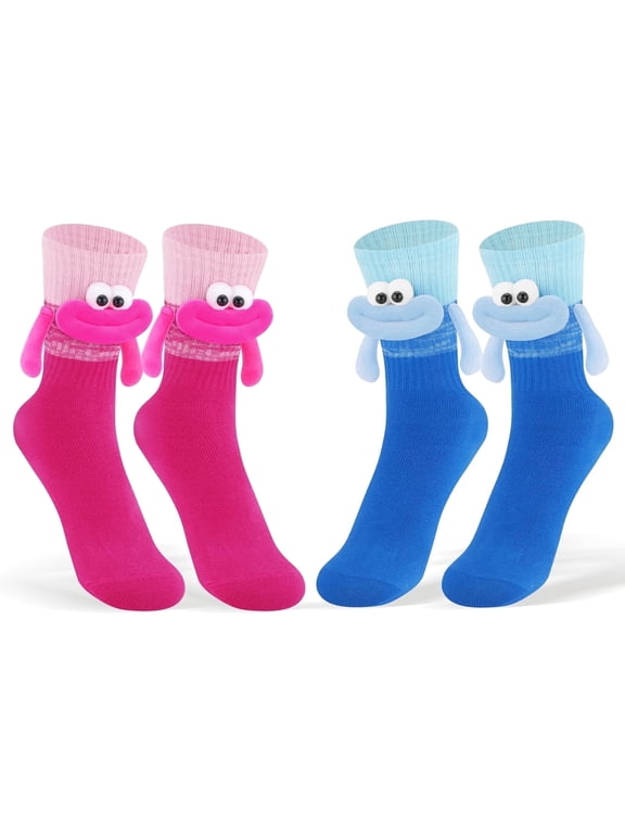 Funny Holding Hands Socks for Women Men Teens Couples Best Friends -Cute Crazy Novelty Silly 3D Cartoon Socks -Valentines Anniversary Birthday Fun Gag Gifts Ideas Christmas Stocking Stuffers