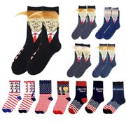 VERJ Funny Socks with Fake Hair Spoof Crew Cotton Socks for Men and Women Socks Streetwear Hip Hop