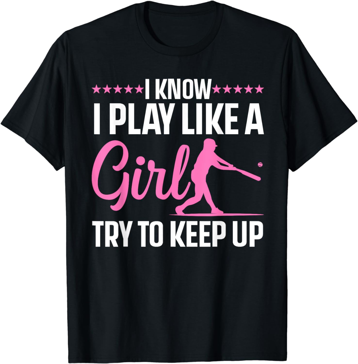 Funny Softball For Women Girls Professional Softball Player T-Shirt ...