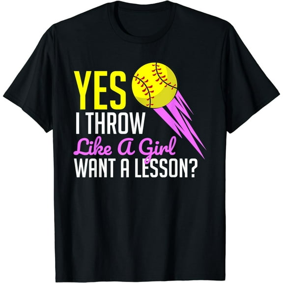 Funny Softball Game Player Sports Lover Gift For Women Girls Funny Creative Graphic T-Shirt