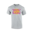 thumbnail image 1 of Funny Softball Short Sleeve T-shirt Education is Important-Sportsgray-Small, 1 of 4