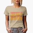 thumbnail image 1 of Funny Somebody's Loud Mouth Basketball Mama, Groovy Retro Wavy Text Merch Gift, Tan T-Shirt, Small, 1 of 5