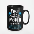 thumbnail image 1 of Funny Soul of a Mermaid, Mouth of a Sailor, Black 15oz Ceramic Mug, 1 of 5