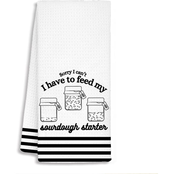 Funny Sourdough Baking Kitchen Towels, Gifts for Sourdough Bakers Tea Dish Towels for Kitchen, Baking Lover Gifts Decorative Hand Towels, 16x24 Inch