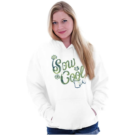 Funny Sow Cool Gardening Flower Pun Women Plus Size Graphic Pullover Hoodie Brisco Brands 2X
