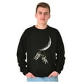 thumbnail image 1 of Funny Space Astronaut Moon Swing Sweatshirt for Men or Women Brisco Brands S, 1 of 6
