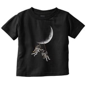 Funny Space Astronaut Moon Swing Toddler Boy Girl T Shirt Infant Toddler Brisco Brands 12M