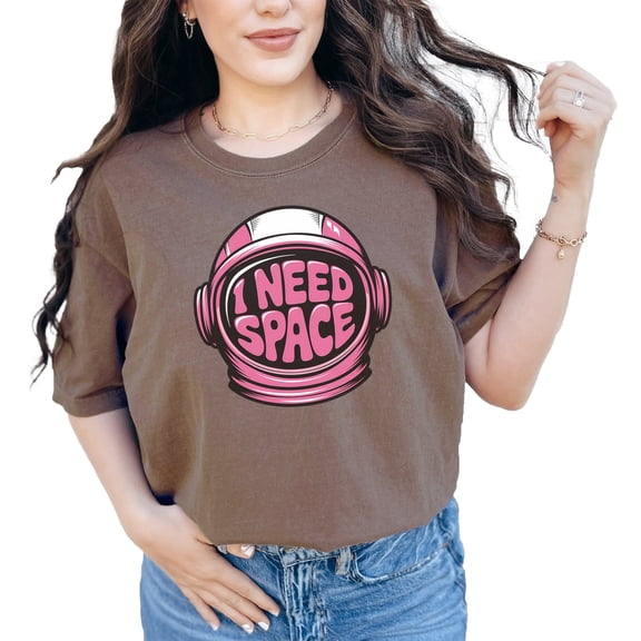 Funny Space Astronaut T-Shirt, I Need Space Graphic Tee, Cute Space Lover Shirt, Cool Astronaut Helmet Design Tee, Adult Unisex T-Shirt, Espresso Comfort Colors T-Shirt, Small