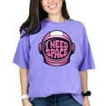 thumbnail image 1 of Funny Space Astronaut T-Shirt, I Need Space Graphic Tee, Cute Space Lover Shirt, Cool Astronaut Helmet Design Tee, Adult Unisex T-Shirt, Violet Comfort Colors T-Shirt, Medium, 1 of 1