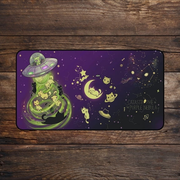 Funny Space Cat Space Cats TCG Playmate, Meme Deskmat, Zones, 60 x 30 cm