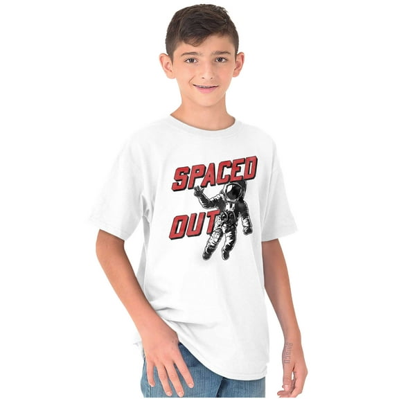 Funny Spaced Out Astronaut Joke Crewneck T Shirts Boy Girl Teen Brisco Brands L