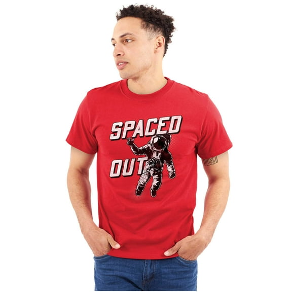 Funny Spaced Out Astronaut Joke Plus Size Crewneck Graphic Tee Shirt Brisco Brands 2X
