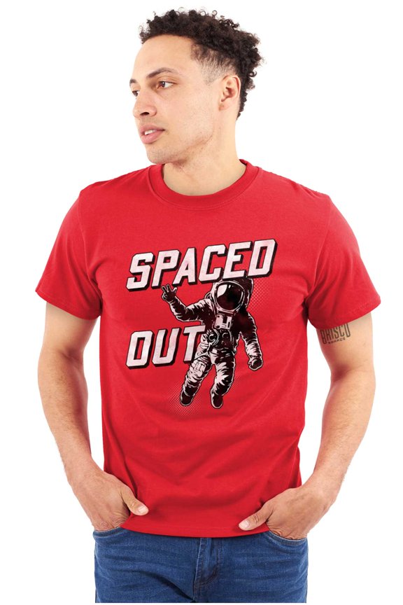 Funny Spaced Out Astronaut Joke Plus Size Crewneck Graphic Tee Shirt Brisco Brands 2X
