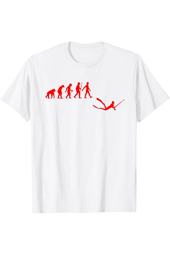 Funny Spearfishing Gift Men Women Cool Spearfish Evolution T-Shirt