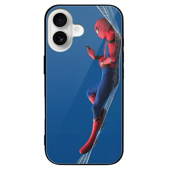 Funny Spider-Man Phone Case for iPhone 16 Case,Funny Spider-Man Phone Cases for Women Men,Anti-Scratch Shockproof Slim Soft TPU Phone Cases for iPhone 16