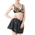 thumbnail image 1 of Funny Spike Stud Tribal Arabic Belly Dance Exercise Club Competition Bra Clothes, 1 of 1