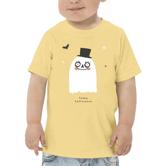 Funny Spooky Ghost W Top Hat T-Shirt Toddler -Image by Shutterstock, 4 Toddler