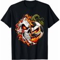 thumbnail image 1 of Funny Spooky Soccer Pumpkin Skull Boys Men Halloween T-Shirt, 1 of 8