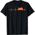 thumbnail image 1 of Funny Sportbike Gift Men Women Motorcycle Riders Heartbeat T-Shirt, 1 of 3