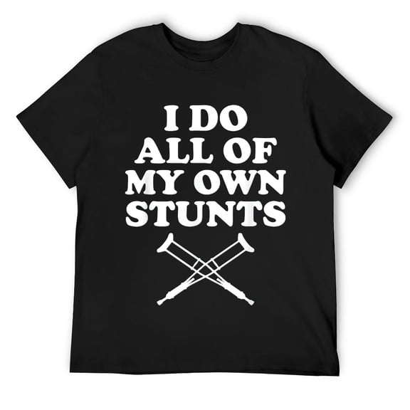 Funny Sports Injury Get Well Gift Mens T-Shirt Accident Recovery Black XL